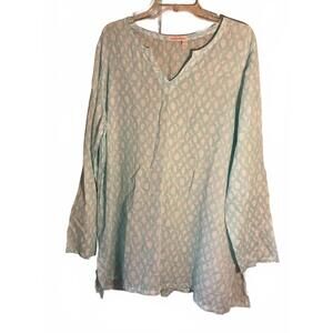 Fresh Produce Lightweight  Flowy Blue Tunic XL